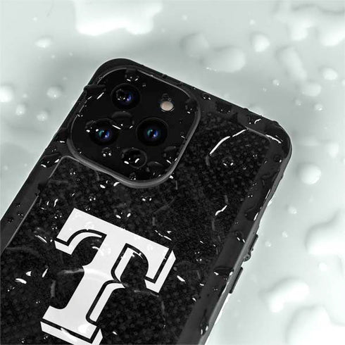 MLB Texas Rangers Jays Dark Wash iPhone 15 Pro Waterproof Case